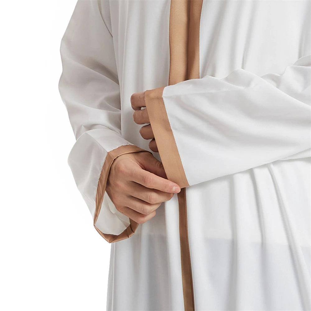 Islam Herren Kapuzen Maxikleid Jubba Thobe Saudi Arabisches Gewand Marokko Kaftan Dubai Türkei Abaya Muslimische Kleidung Ramadan Abayas Kleid