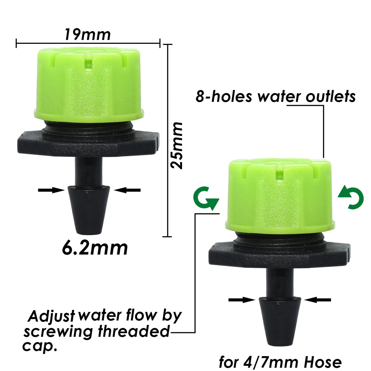 Kit d'irrigation goutte à goutte pour jardin 5-30M Tuyau 1/4'' Système d'arrosage automatique Économie d'eau portable réglable pour plantes et fleurs de serre
