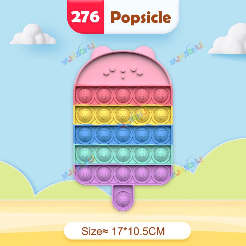 Regenbogen Pop Push Bubble Fidget Anti Stress Spielzeug für Erwachsene Kinder besondere Bedürfnisse sensorisches Spielzeug interaktives Spielzeug für Kinder