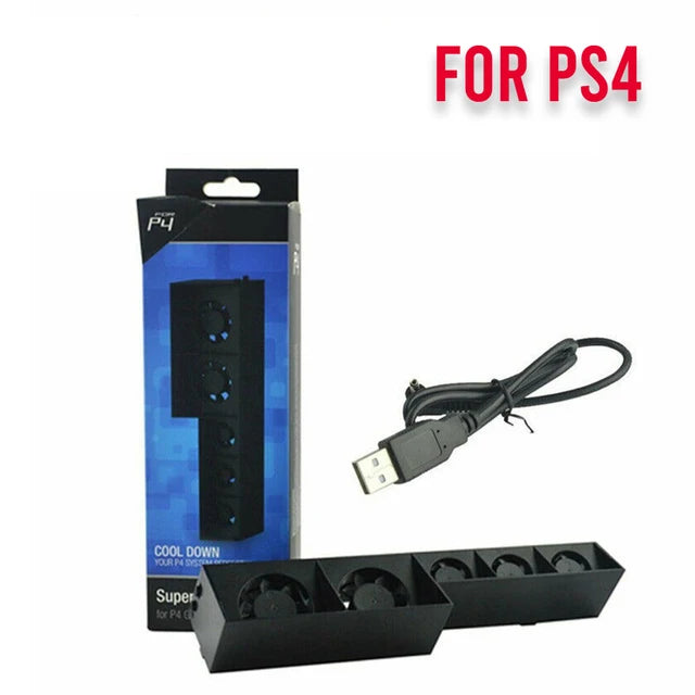 Ventilateur de refroidissement Refroidisseur DC 5V pour console de jeu Sony PS4 Pro Slim Playstation Play Station PS 4 Réfrigérateur USB Ventilateur Portable