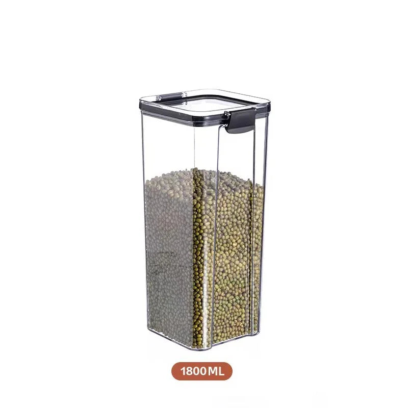 Bocaux scellés de 460 à 1800 ml, organisateur de cuisine pour le stockage des céréales, grand réservoir en plastique, boîte de rangement étanche à l'humidité, bocaux à condiments ménagers