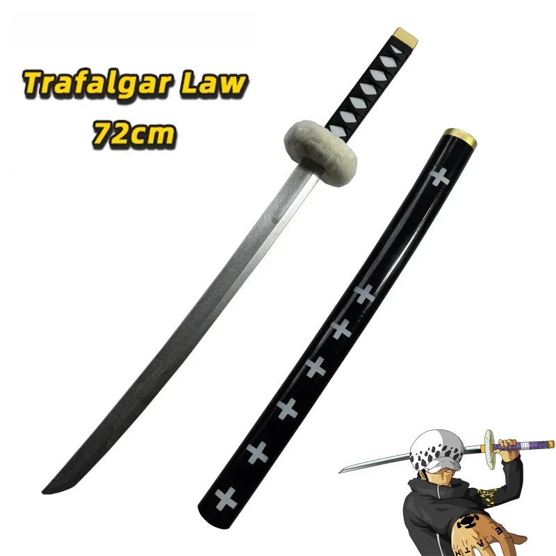 72cm Zoro Katana Samuraischwert Japan Anime Cosplay Katanas Yubashiri Kitetsu Shusui Wado Ichimonji PU Spielzeugschwerter