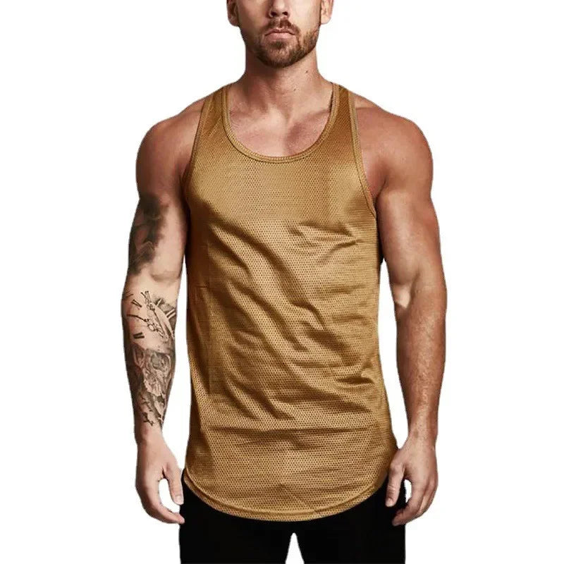 Débardeur de course pour hommes, été, sport, gilet de gym, séchage rapide, débardeur d'entraînement, maillot de corps, chemise sans manches de fitness musculation pour homme