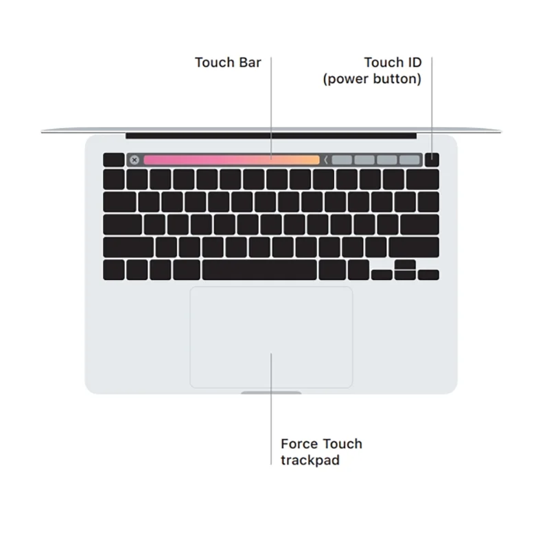 2022 MacBook Pro M2 chip 13Inch Touch Bar,Touch ID 8-core CPU and 10-core GPU 256G/512G/1TB 8G/16G/24G RAM.