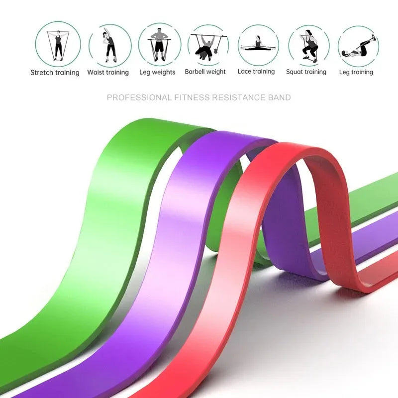 Ensemble de bandes de résistance robustes, en latex, élastiques pour Pilates, entraînement, fitness, aide aux tractions, musculation, exercice