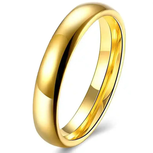 Classic 4mm Curved Stainless Steel Couple Ring Charm Men Women Titanium Steel Rings Best Party Gift Jewelry
