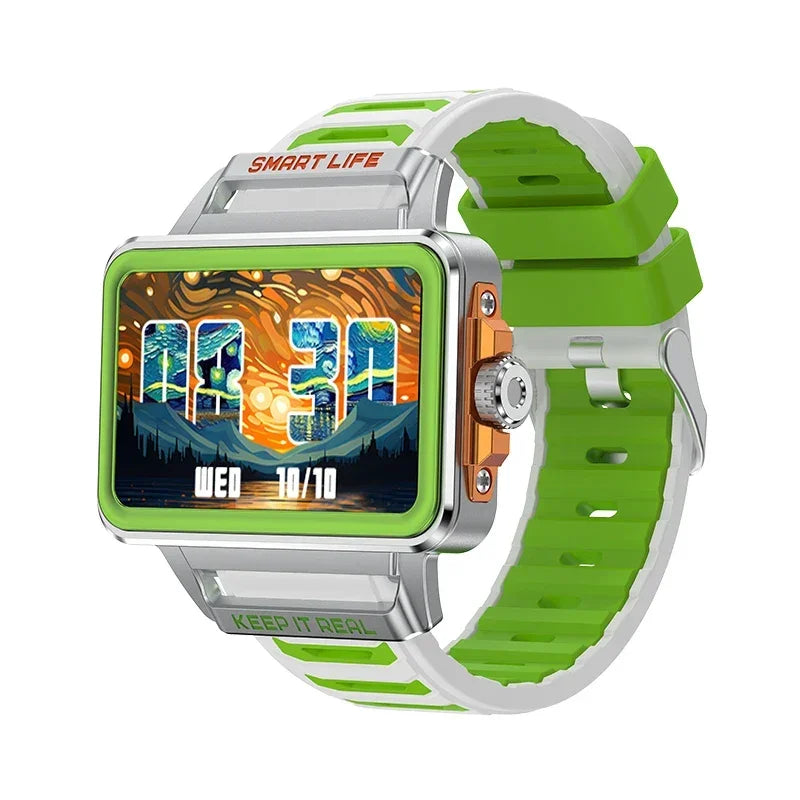 Hip-Hop-Fashion-Persönlichkeit Smartwatch 1,57 Zoll HD-Bildschirm 24h Kontinuierliche Herzfrequenz Schlafmonitor Spiel Wasserdichte Smartwatch
