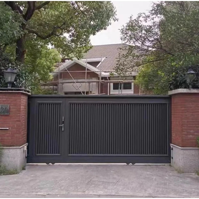 EXW Porte coulissante de villa en alliage d'aluminium moderne et simple, jardin extérieur, traduction artistique électrique, entrée de garage sécurisée.