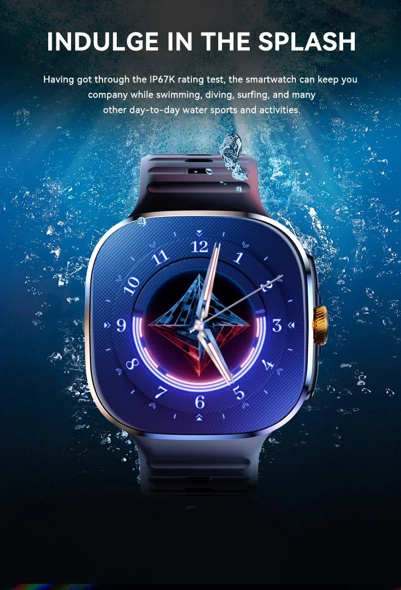 M99 5G Smartwatch: 2,4" AMOLED-Bildschirm, drehbare Kamera, SIM- und WLAN-Unterstützung für eigenständige Anrufe und soziale Medien.