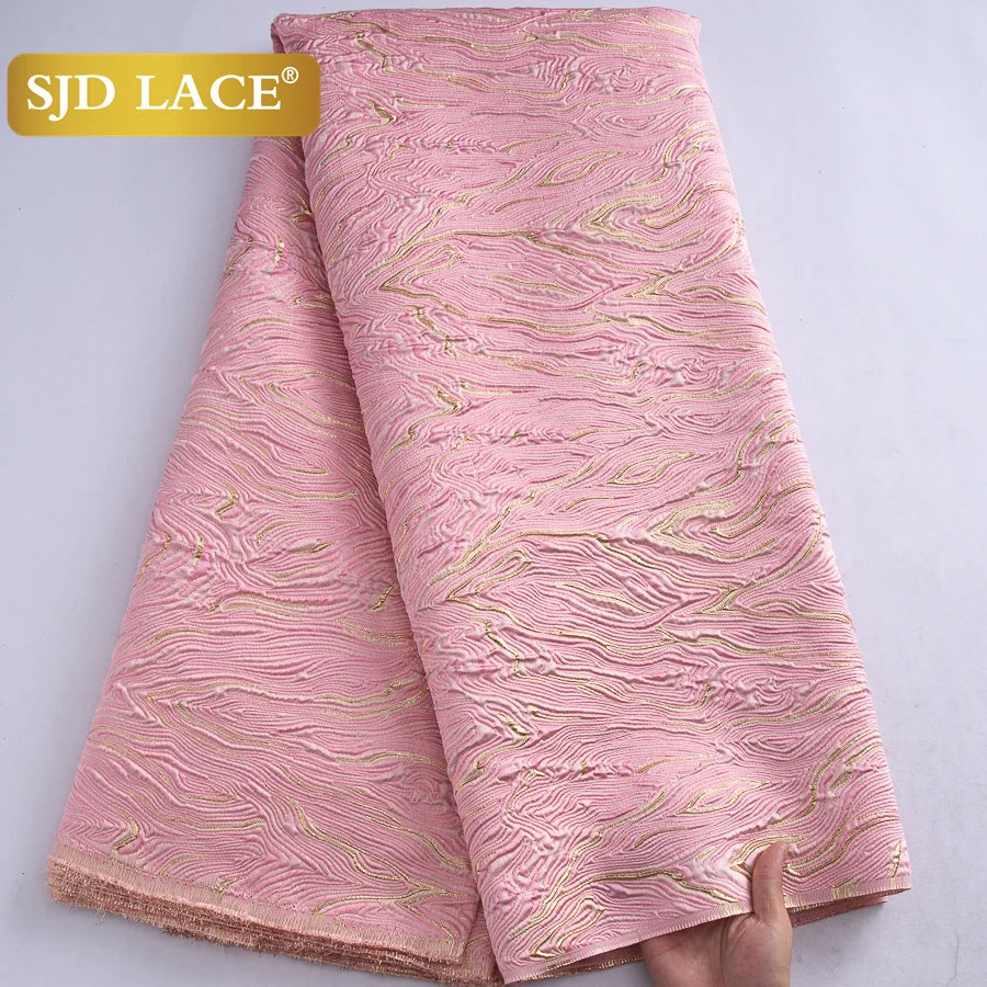SJD LACE Afrikanische Brokat-Spitzenstoffe Französische Damastspitze 5 Yards 2026 Neueste Nigerianische Jacquard für Nähkleider für Damen Partykleid 4063