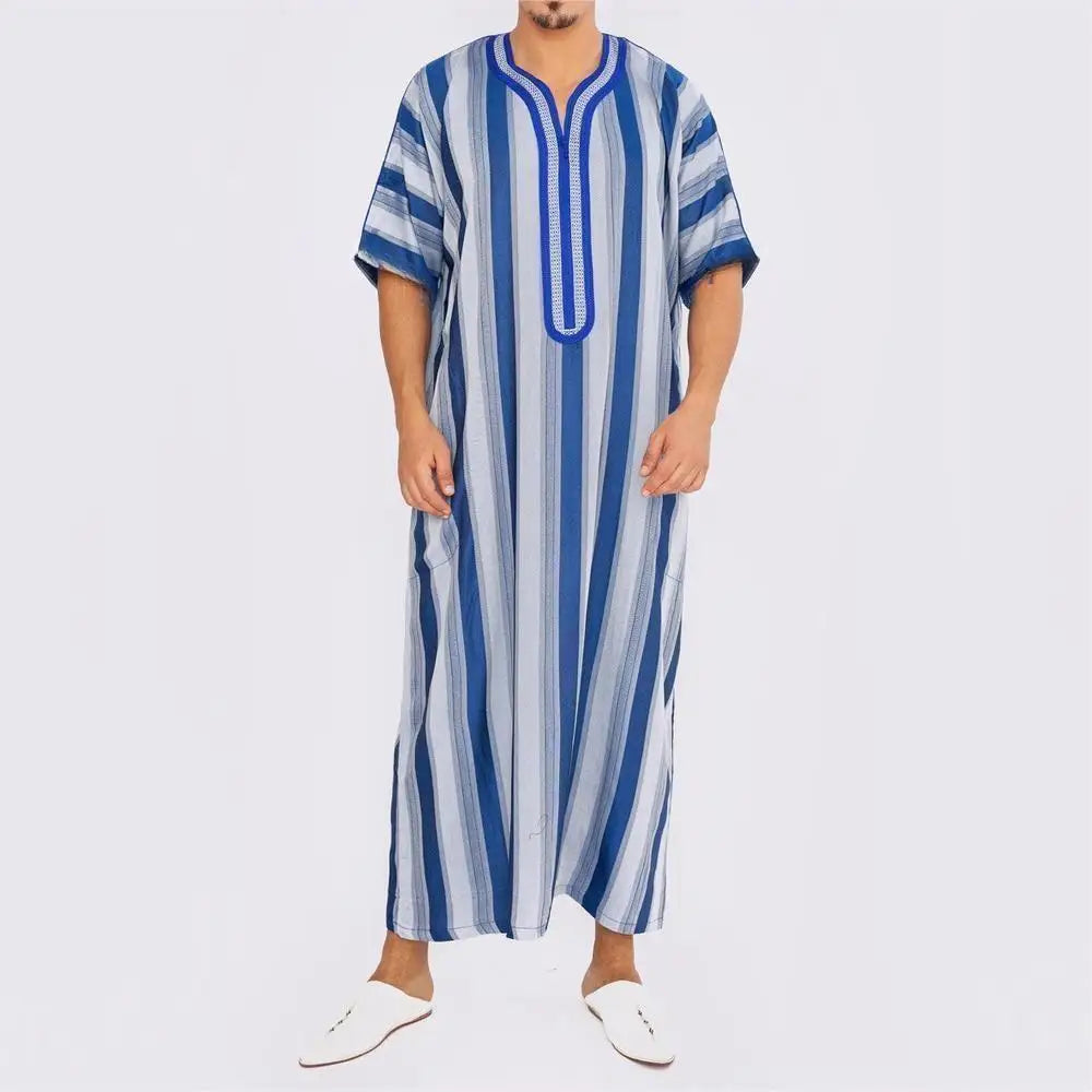 Herren Muslim Thobe 2026 Mittlerer Osten Jubba Thobe Langarm Islamisches Gewand Herren Muslimisches Kleid Saudi-Arabisch Kapuzen-Thobe Abaya Männlich