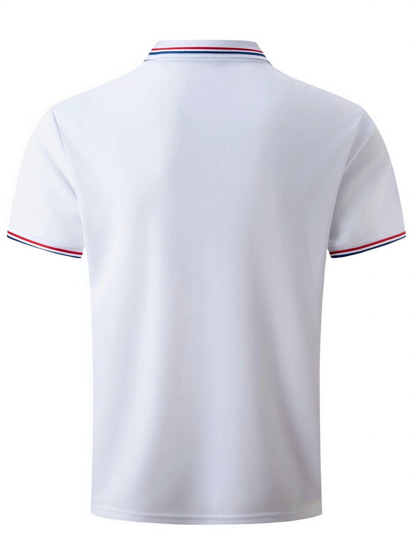 Men's Quick-Drying Solid Color Polo Shirt Summer Elastic Collared Short-Sleeved Sports T-Shirt for Active Wear