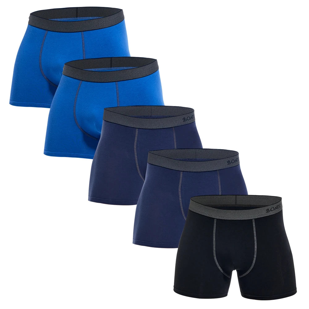 5 Stück Herren Slips Baumwolle Boxer Sexy Herren Boxershorts Unterwäsche Shorts Lose Herren Boxershorts Set Familienunterwäsche Marken