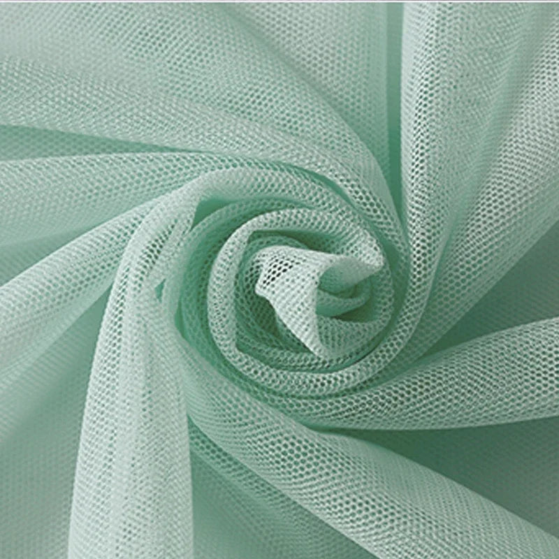 Tissu de Tulle à Mailles Douces Encrypté pour Coudre Décorations de Mariage Rideaux Moustiquaires Robe de Mariée Tissus de Couture DIY1m/5m/10m