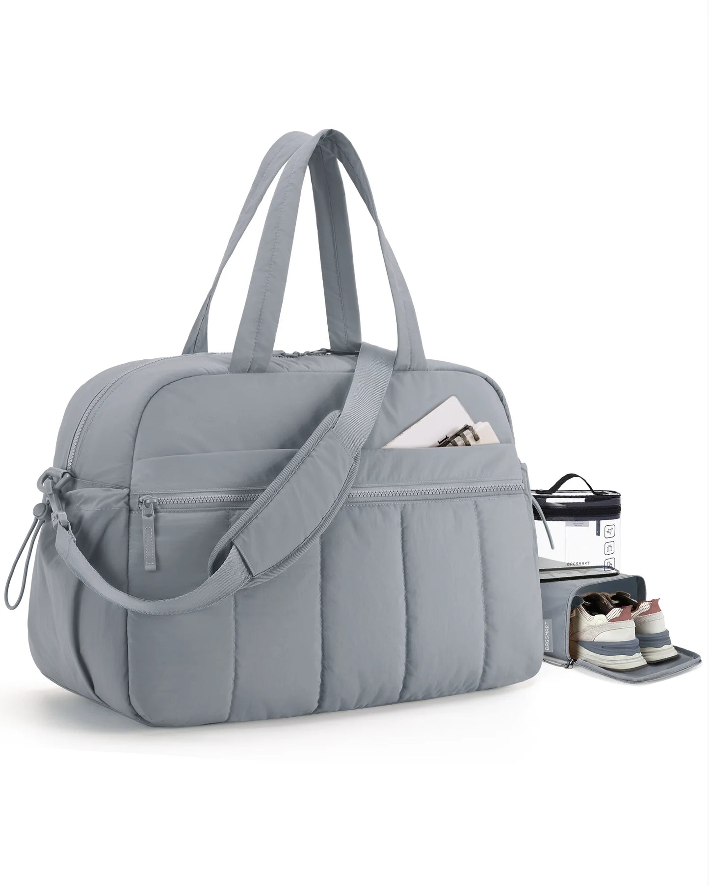 BAGSMART Women Duffle Bag for Travel with Wet Pocket Lightweight Water Resistant Carry on Weekender Gym Bag