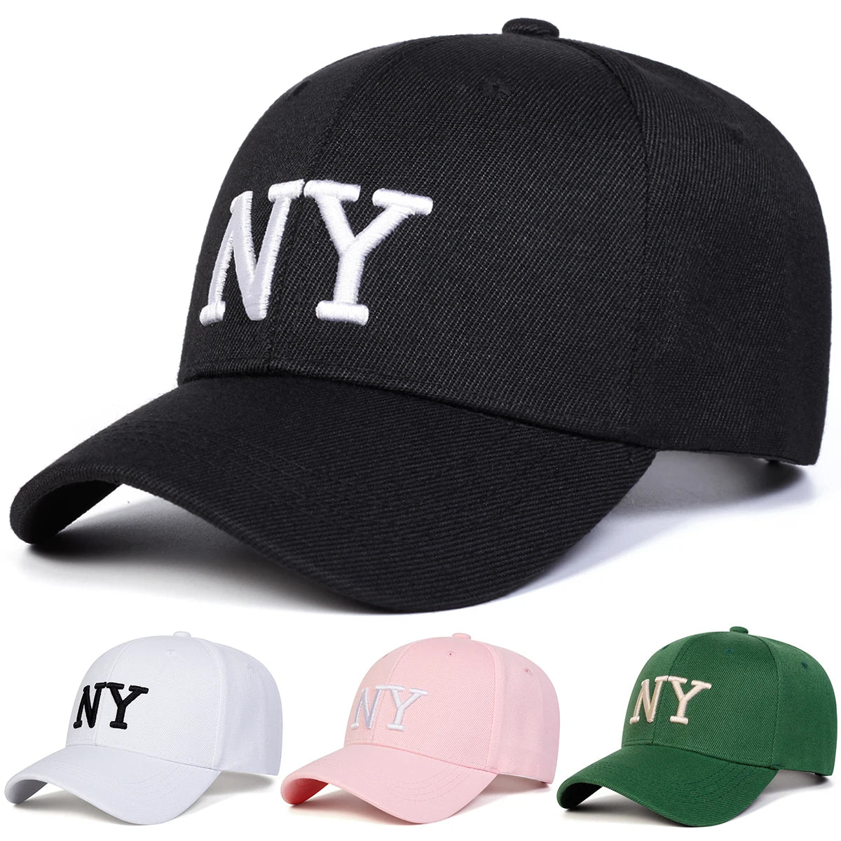 Unisex NY Letter Stickerei Baseball Caps Frühling Herbst Outdoor Verstellbare Freizeit Hüte Sonnencreme Hut Sportmütze