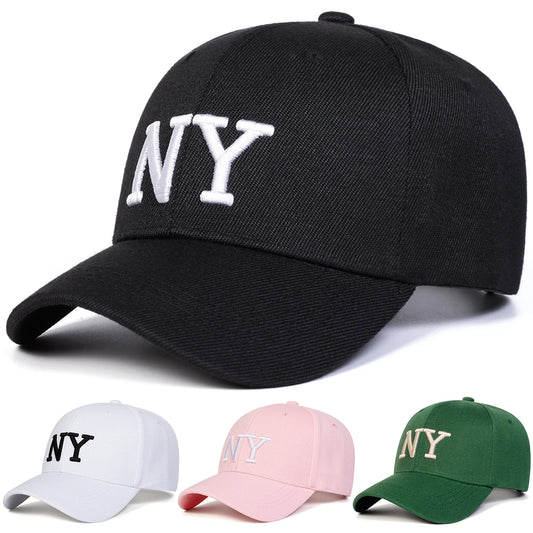 Unisex NY Letter Embroidery Baseball Caps Spring Autumn Outdoor Adjustable Casual Hats Sunscreen Hat Sports Cap