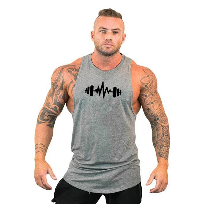 Débardeur de sport sans manches pour homme - Maillot de corps pour homme - Haut de sport pour homme - Vêtement de sport - Haut de sport stringer