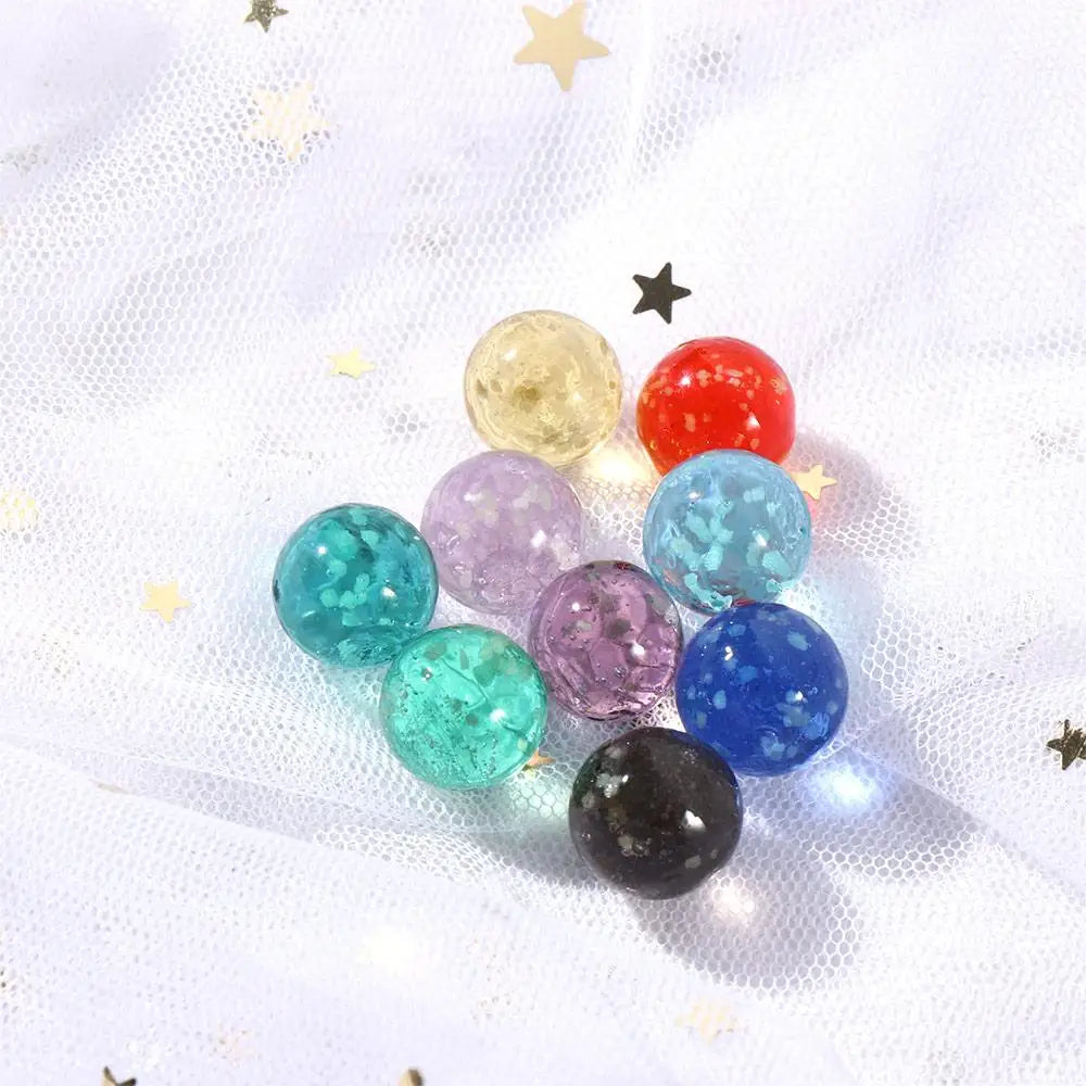 10 pièces/paquet Billes en verre lumineuses dans l'obscurité Billes en verre non poreuses Bille en verre pour aquarium 10 pièces/paquet 16 mm