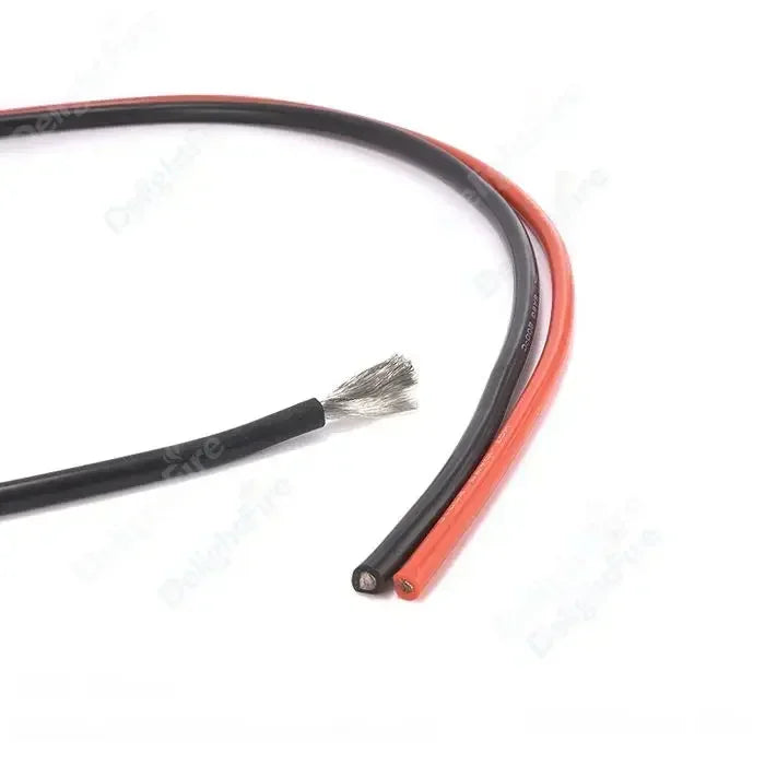 Weiches Silikonkabel 14 12 10 8 6 4 3 0 AWG Rot Schwarz Hitzebeständig 50mm² Elektrokabel für Auto Wohnmobil Solarbatterie Wechselrichter