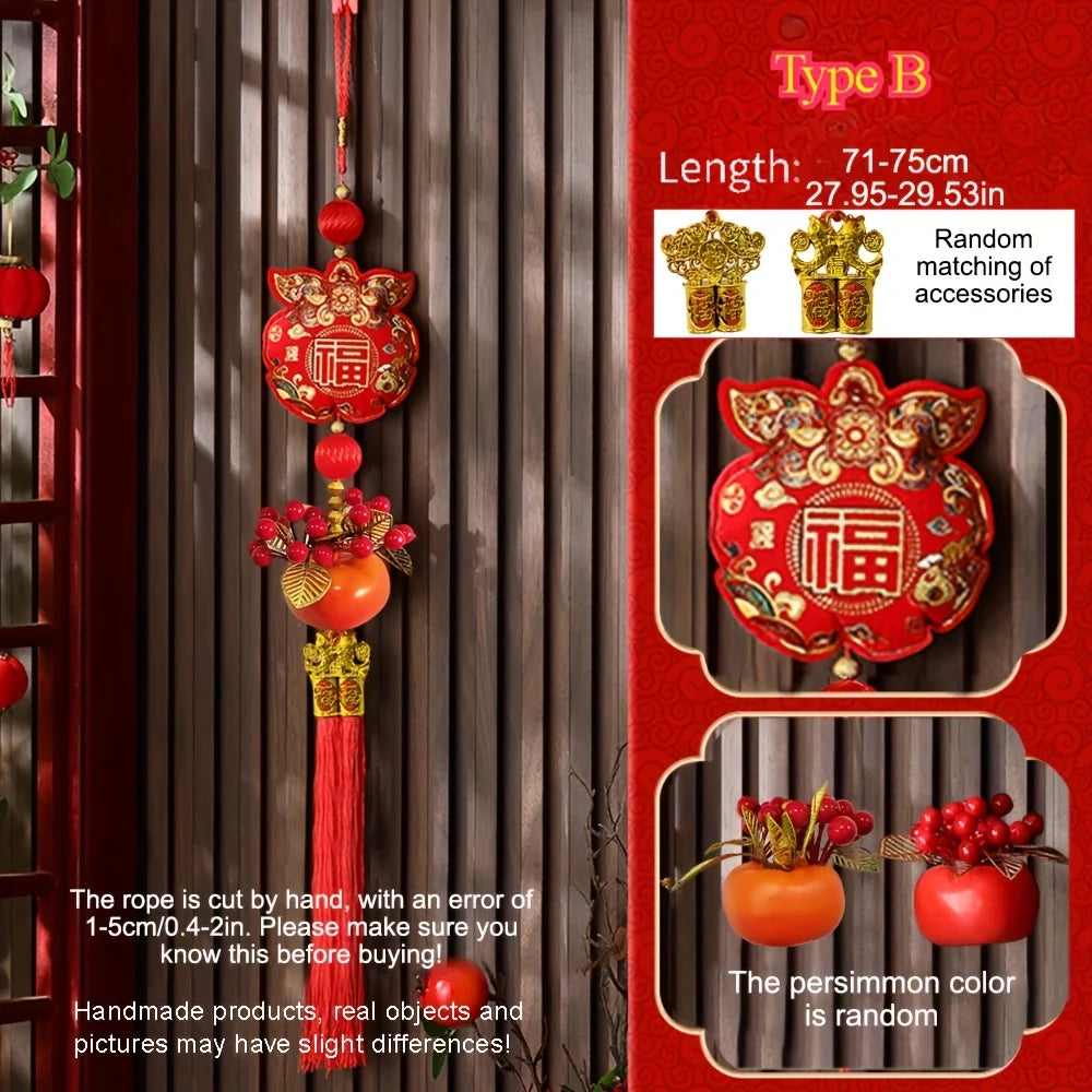 Chinesisches Neujahr 2026 Dekorationen Chinesisches Frühlingsfest Hängender Anhänger Tür Wand Ornament Traditionelle chinesische Raumdekoration