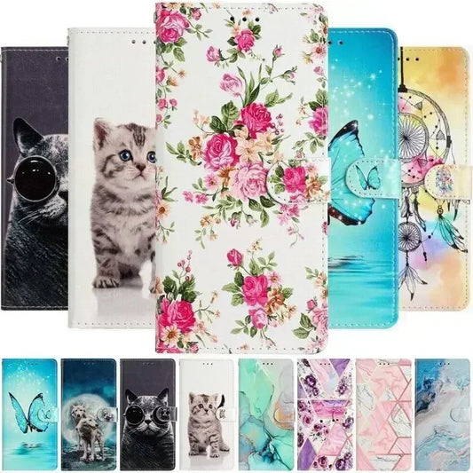 Cute Flower Painted Case For Samsung Galaxy A03 A04S A05 A05S A06 A13 A14 A16 A23 A24 A25 A34 A35 A36 A52S A53 A54 A55 5G Coque