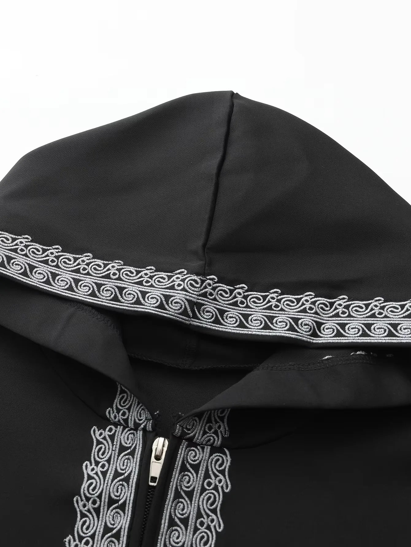 Neue muslimische Herren-Robe, islamische Kapuzen-Ethno-Kleidung, elegante Retro-Nahost-Stickerei, schlichte, lässige Herren-Robe