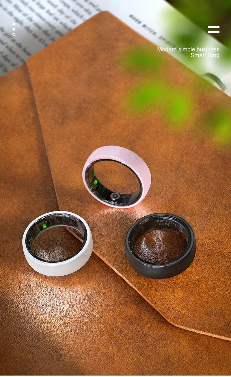 Bague Intelligente R12 Étanche 5ATM avec Étui de Chargement Hommes Femmes Moniteur de Fréquence Cardiaque et de Sommeil Smart Ring Sport Pour Téléphone Xiaomi Samsung