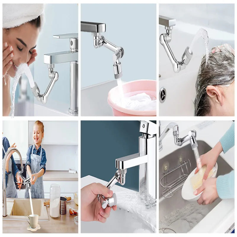 Tête de pulvérisateur de robinet à rotation universelle 1080°, adaptateur 22/24mm, extension de robinet de lavabo, aérateur, mousseur, buse de robinet de cuisine