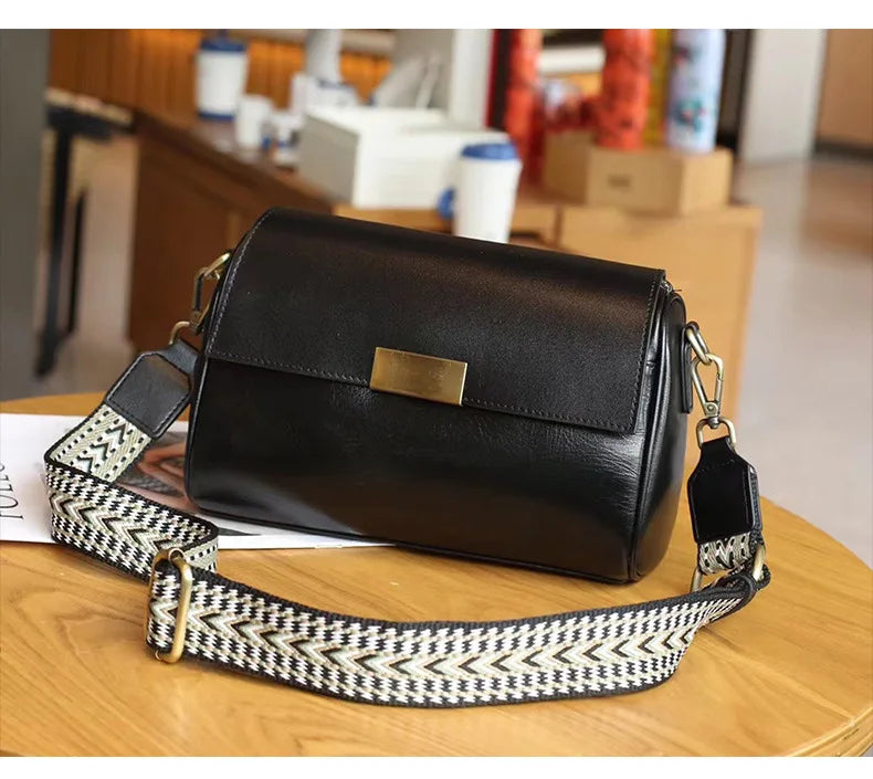 Vielseitige Damen-Umhängetasche aus Rindsleder, Damen-Crossbody-Tasche, Neu 2025, pflanzlich gegerbtes Oberleder, lässige Messenger-Handtasche