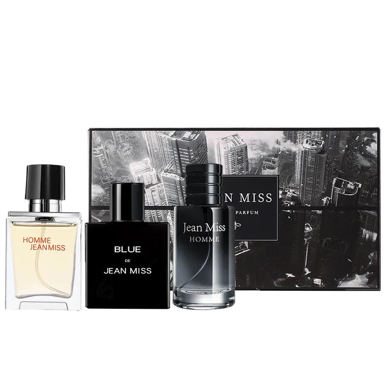 Wild Herren Parfüm Geschenkset 3*30ml Lang Anhaltendes Cologne für Männer Maskuliner Duft Eau De Toilette Kit Herren Tägliches Körperspray Box