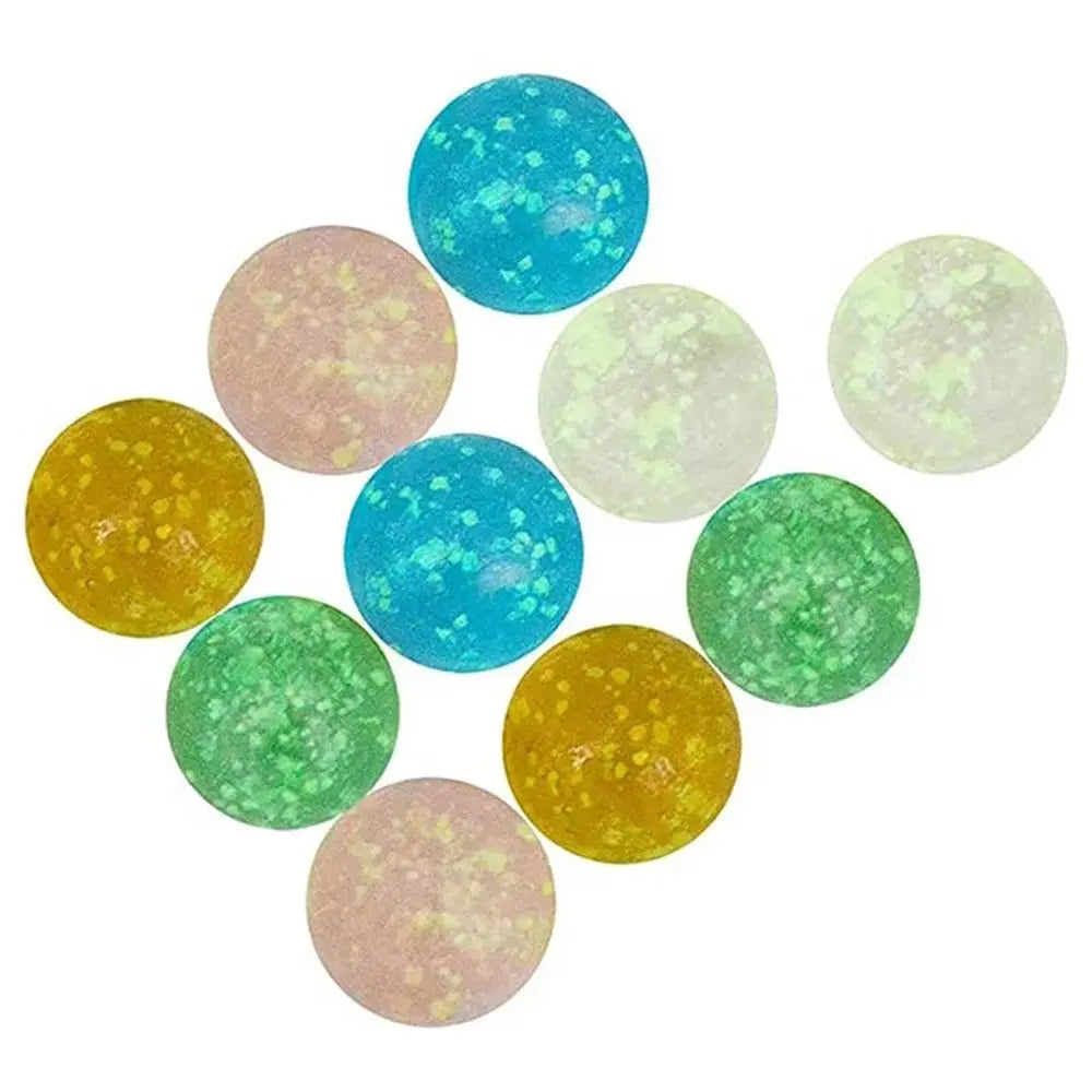 10 pièces/paquet Billes en verre lumineuses dans l'obscurité Billes en verre non poreuses Bille en verre pour aquarium 10 pièces/paquet 16 mm