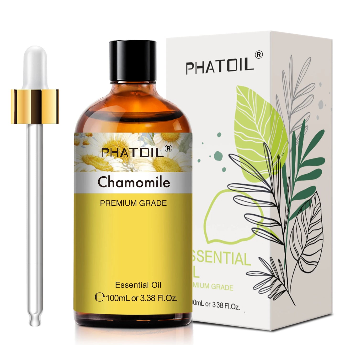 PHATOIL 100ml Eukalyptus Ätherisches Öl für die Haut Lavendel Vanille Jasmin Zitrone Bergamotte Aromaöl für Aromatherapie und Kerzenherstellung