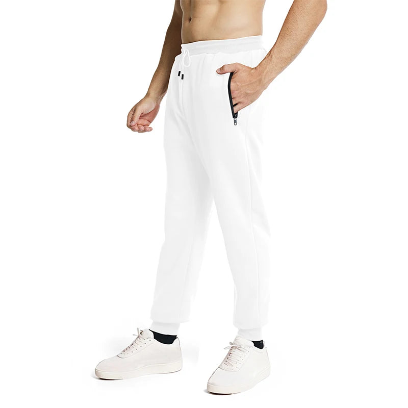 Nouveau Pantalon de Survêtement Homme, Poches Latérales Zippées, Jogging Sport Décontracté, Taille Élastique, Ample, pour le Fitness et la Gymnastique