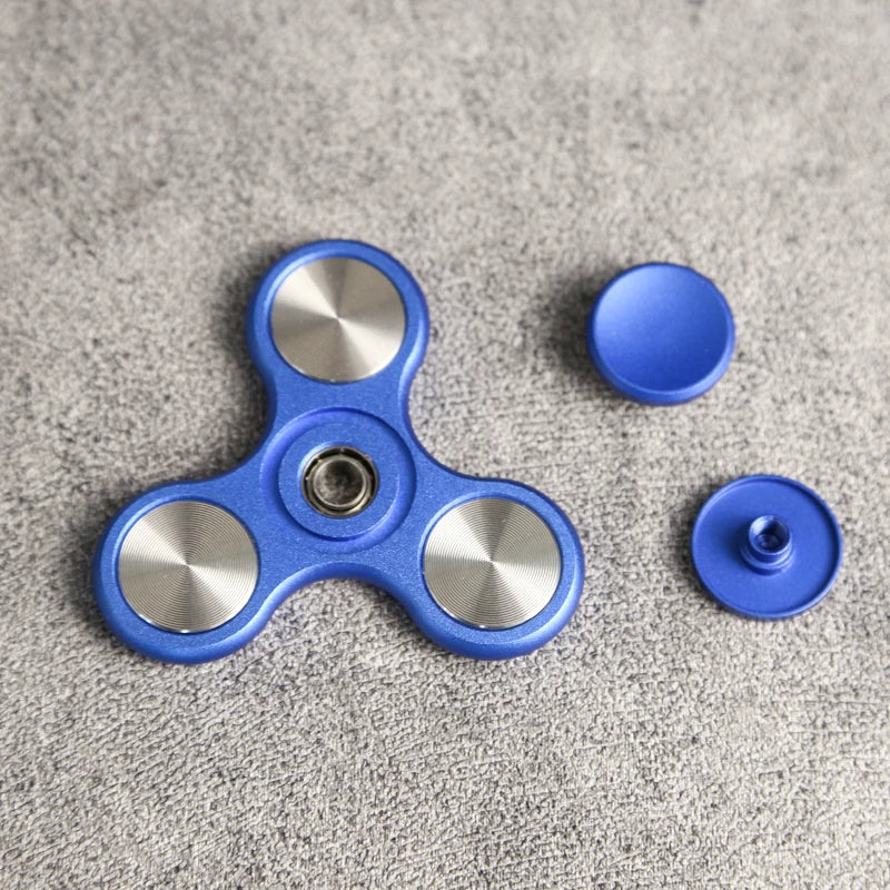 Jouet Fidget Spinner anti-stress en alliage d'aluminium à trois feuilles pour adultes, cadeaux et jouets anti-stress