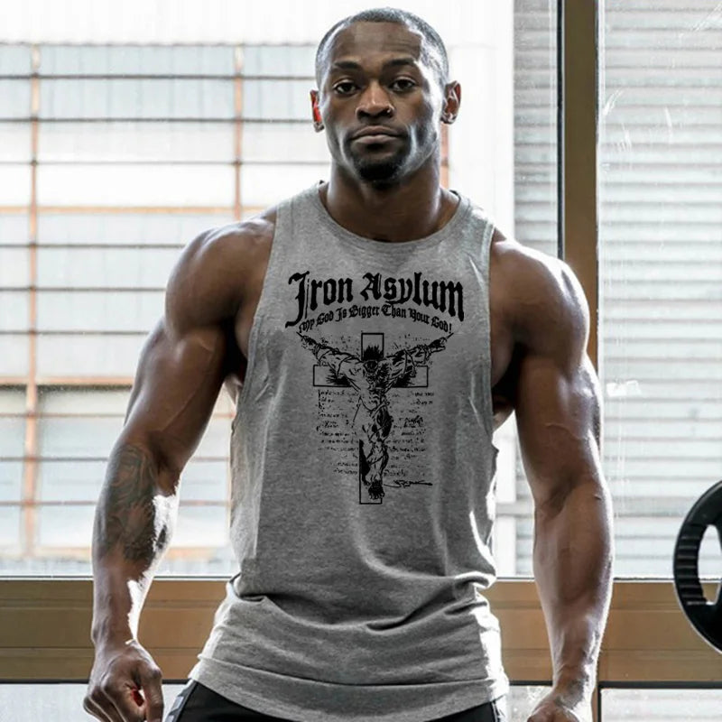 Débardeur de sport sans manches pour homme - Maillot de corps pour homme - Haut de sport pour homme - Vêtement de sport - Haut de sport stringer