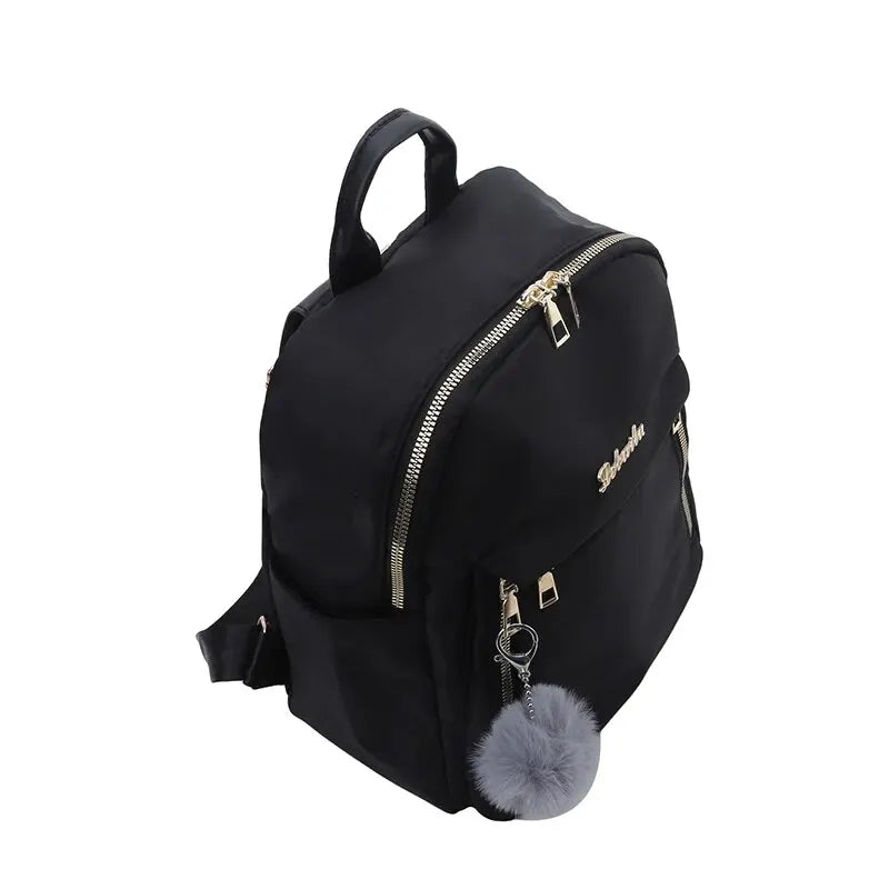 Sacs à dos simples grande capacité nouveau sac de voyage noir pour femmes sac à dos étudiant Harajuku solide unisexe sacs Streetwear