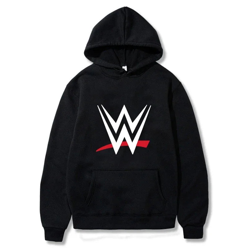 Nouveau sweat à capuche ample avec logo WWE imprimé, pulls à la mode pour hommes et femmes, sweat à capuche décontracté, sweat à capuche long pour hommes