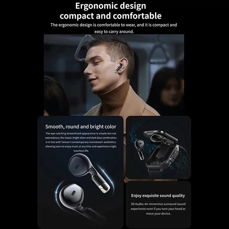 Montre Intelligente 2026 D8 Pro avec Écran 2,01 pouces, Écouteurs sans Fil, Fréquence Cardiaque, Pression Artérielle, Oxygène Sanguin et Assistant Sportif