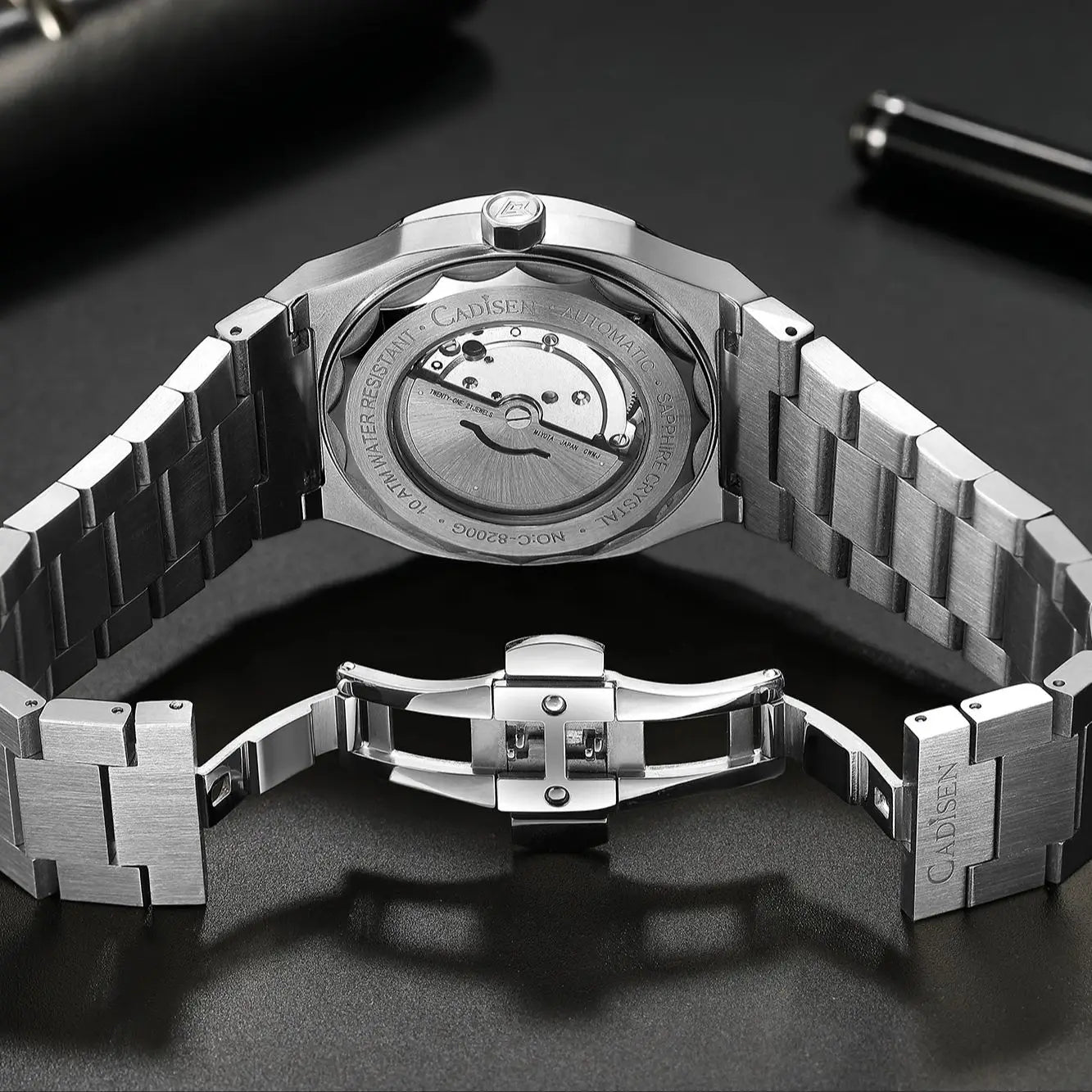 CADISEN Taucheruhr Retro Luxus Saphirglas MIYOTA 8215 Deutscher Designer Herren Automatikuhr Mechanisch 10Bar Wasserdicht Leuchtend