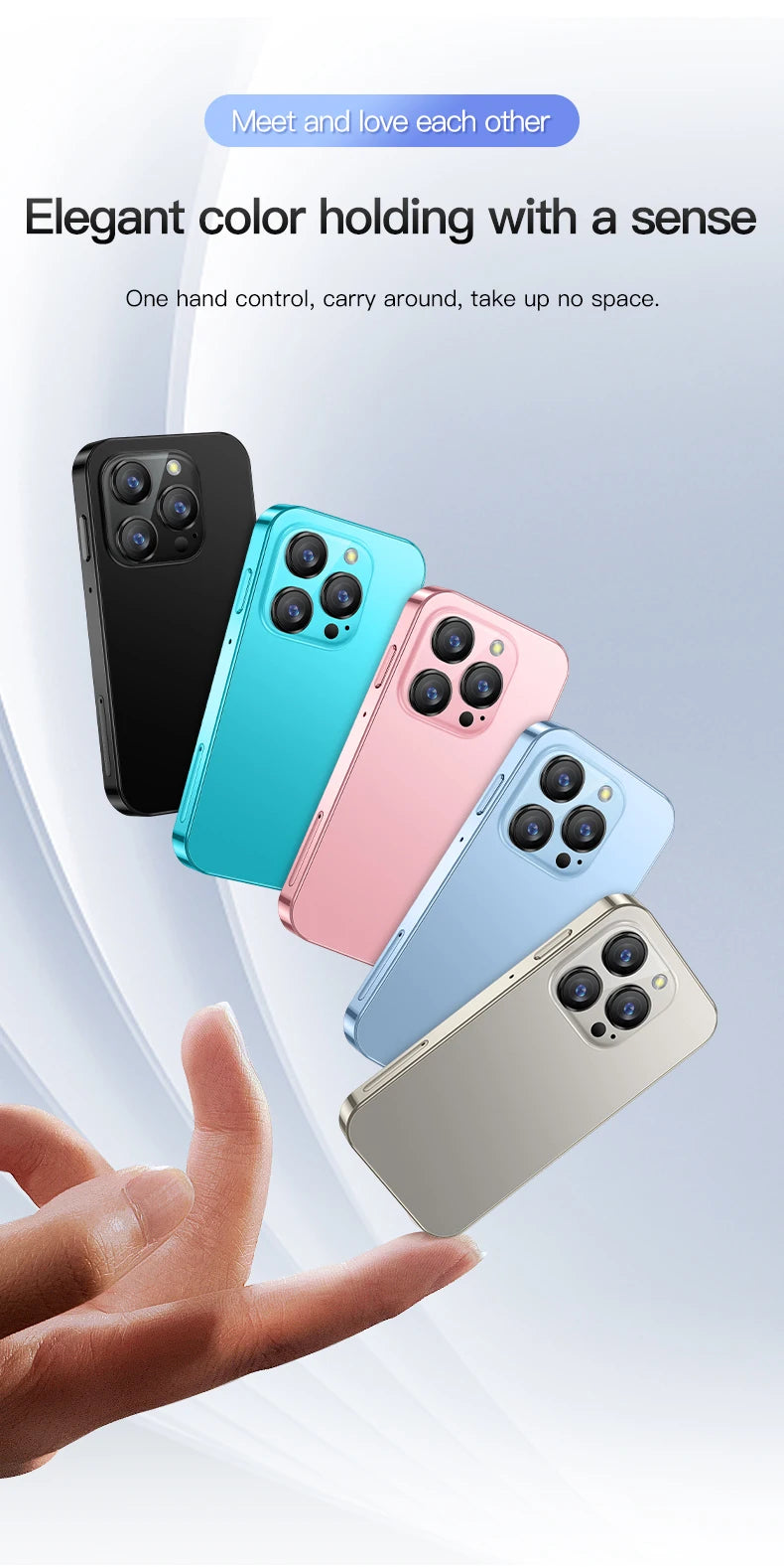 Mini Smartphone SERVO 16SE 16 Go ROM Android 9.0 Wifi Double SIM Veille Play Store 3G WCDMA Petit Téléphone Portable Intelligent 3.0" Nouvelle Version