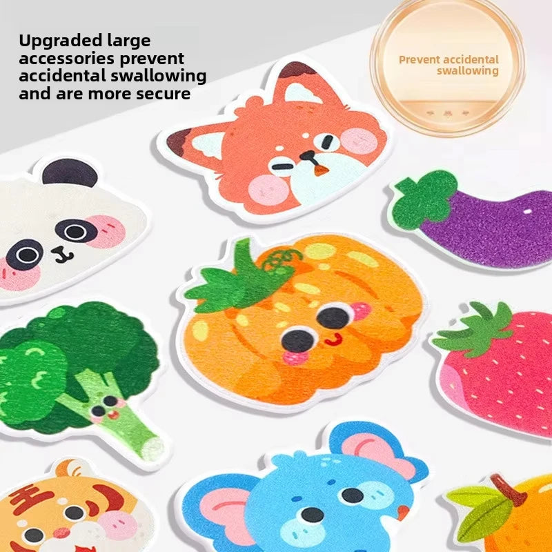 Jouets Montessori Histoire d'Animaux de la Ferme Livre en Tissu d'Activités Jouets d'Apprentissage Préscolaire Motricité Fine Livre en Feutre d'Éducation Précoce pour les Tout-petits