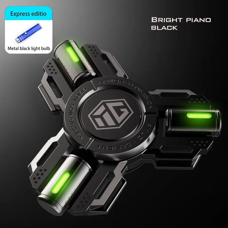 Permanenter Leucht-Fidget Spinner Hand Spinner Legierungsmaterial Lange Rotation Hohe Geschwindigkeit EDC Kind Erwachsener ADHS Stressabbau Spielzeug Geschenke