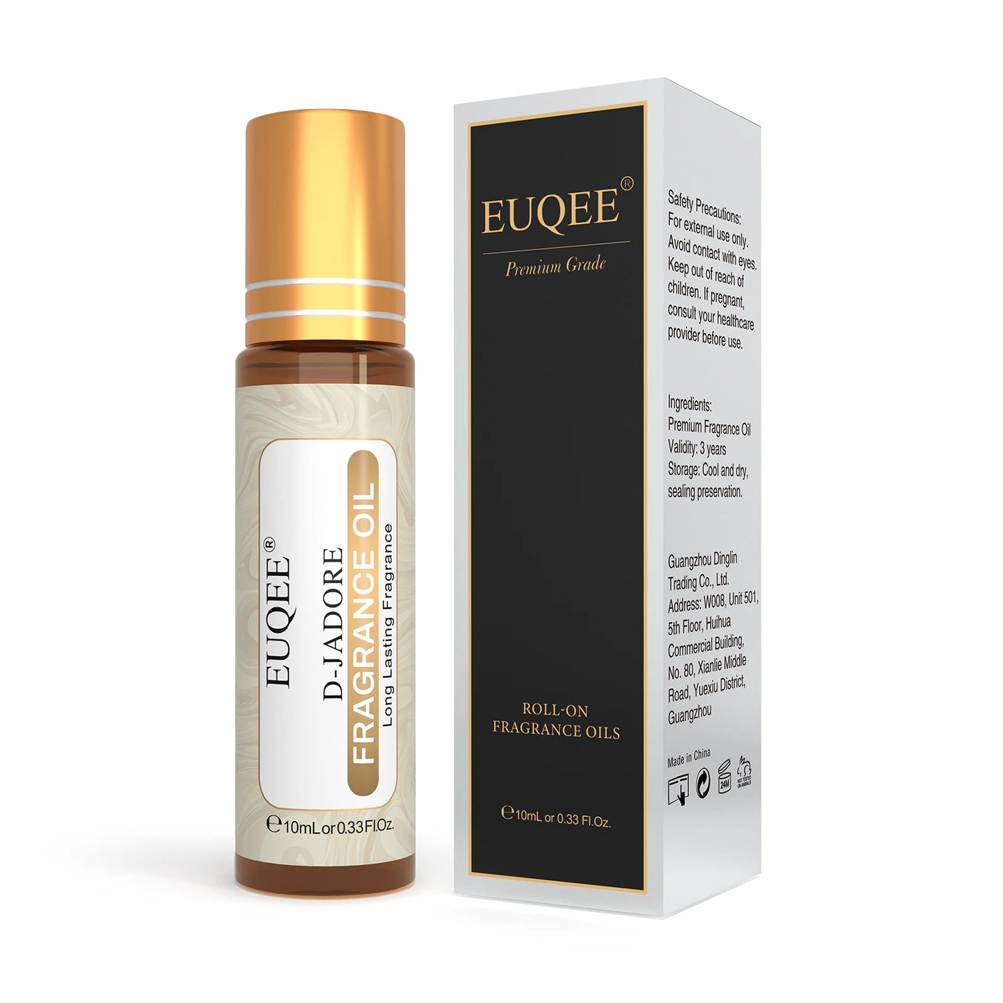 EUQEE 10ml Damen Roller Duftöl – Kokosnuss Vanille Bubble Gum Bright Crystal Bombshell Midnight Rose Angel Aromaöle