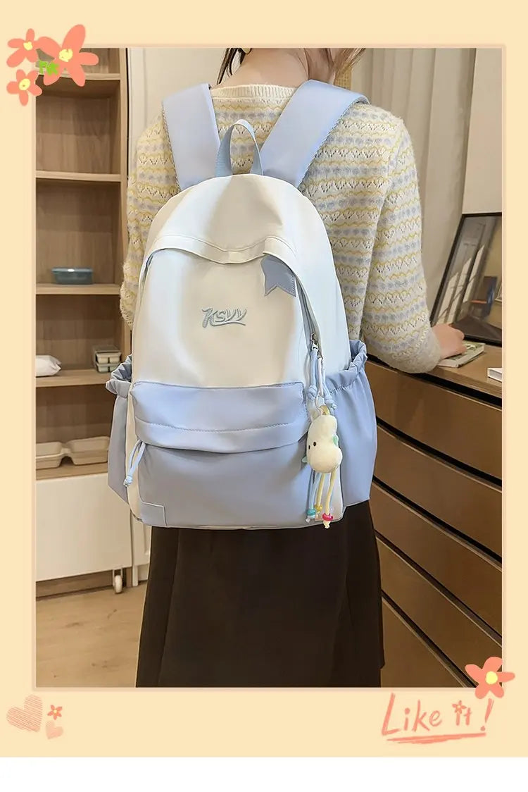 Nouveau Sac à Dos de Collège Imperméable pour Femme, Grande Capacité, Sacs d'École Tendance pour Ordinateur Portable, Joli Sac de Voyage pour Fille, Cool