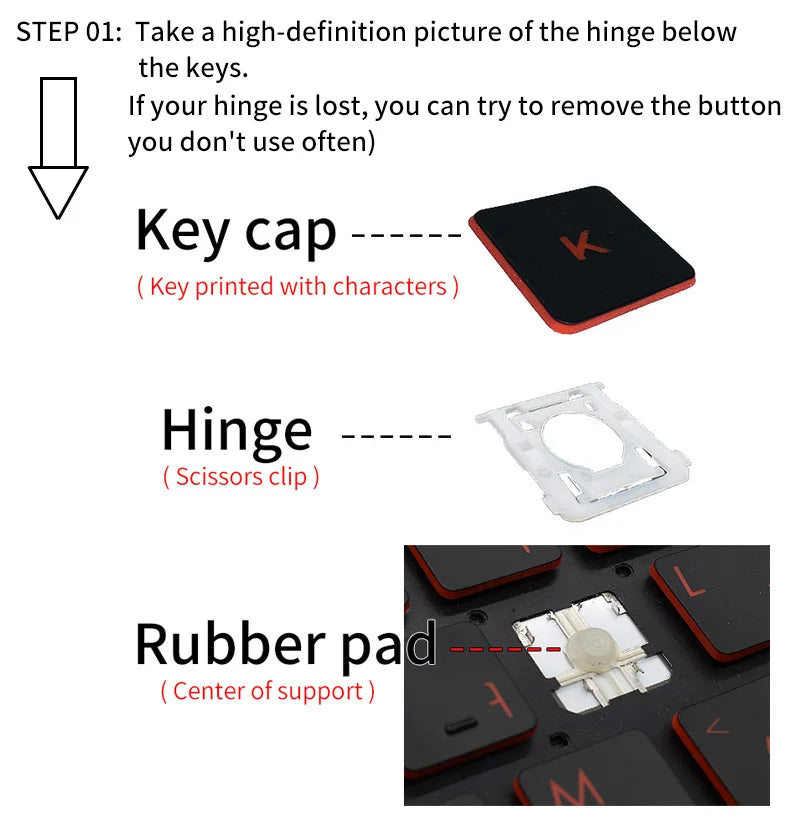 Tastatur Laptop Für Acer Nitro 5 AN515-51 AN515 AN515-52 AN515-53 AN515-41 AN515-42 AN515-31-56 Tastenkappe und Scharnier Ersatz