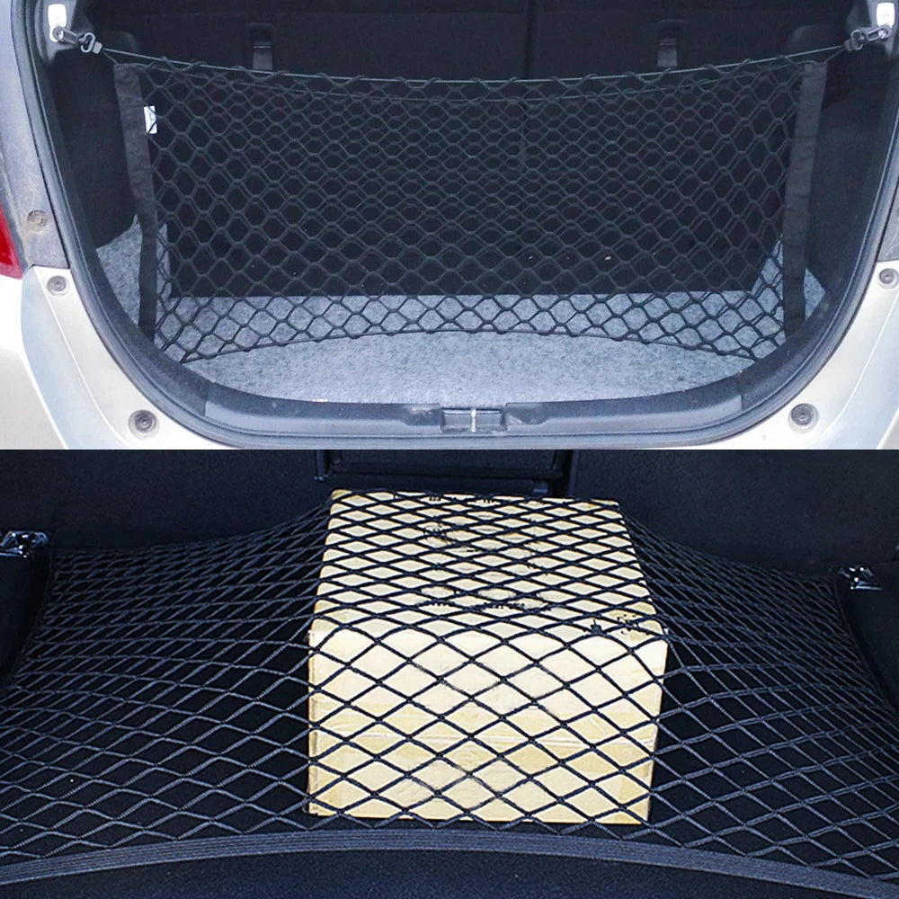 Universal Car Trunk Net Elastic Luggage Net Cargo Organizer Storage Nylon Mesh Nets Stretchable Car Interior Mesh Network Pocket