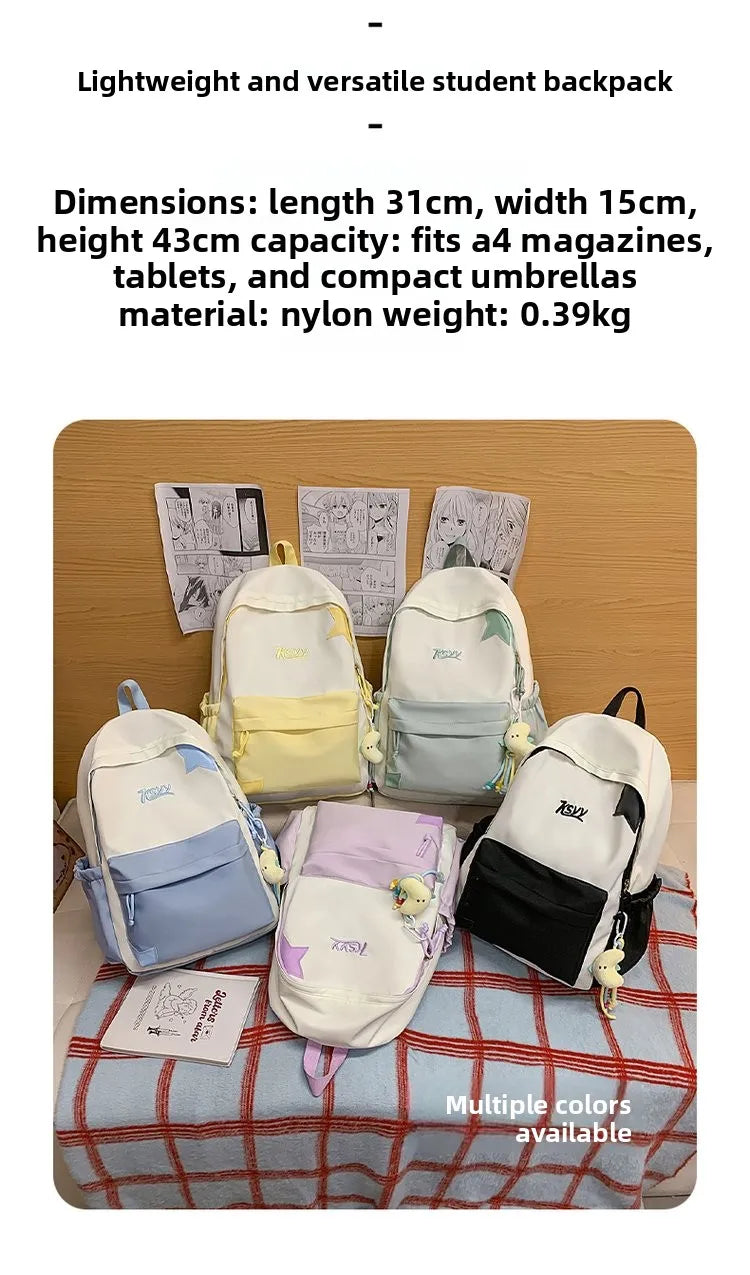 Nouveau Sac à Dos de Collège Imperméable pour Femme, Grande Capacité, Sacs d'École Tendance pour Ordinateur Portable, Joli Sac de Voyage pour Fille, Cool