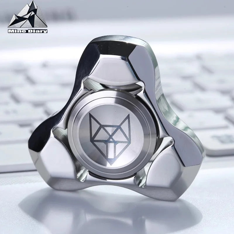 Spirit Fox Edelstahl Metall Fidget Spinner Erwachsene EDC Antistress Hand Spinner Büro Spielzeug Autismus Stressabbau Spielzeug Geschenke