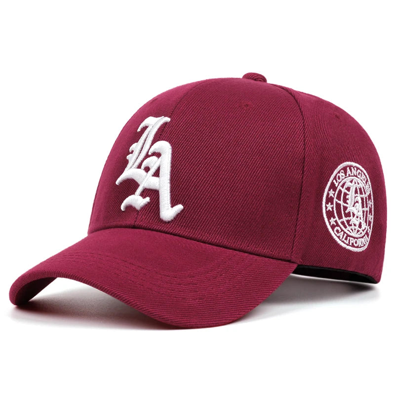 Casquette de baseball tendance pour femme, broderie latérale "New LA Letter" 2025, casquette décontractée pour homme, casquette pare-soleil de sport en plein air, casquette hip-hop